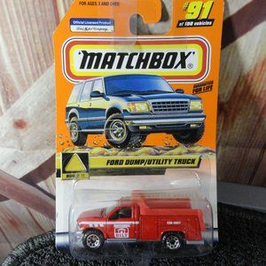 Matchbox FORD dump Utility truck 99 edition~NIP~Sealed~Detailed car